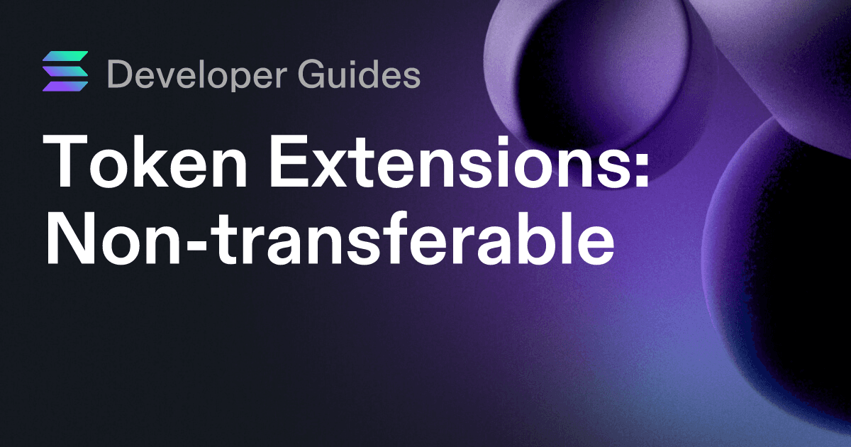 How to use the Non-transferable extension